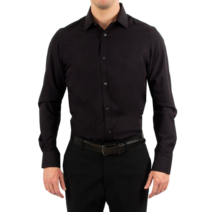 Camisa de Vestir Original Penguin con Fibras de Bambu Negra